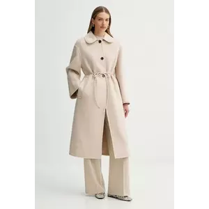 Liviana Conti haină cu lână culoarea bej, L5WW33 imagine