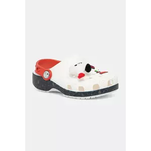 Crocs papuci copii CROCS CLASSIC PEANUTS CLOG culoarea alb, 211126 imagine