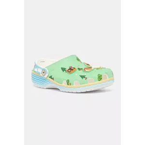 Crocs papuci copii CROCS CLASSIC ANIMAL CROSSING CLOG culoarea verde, 210113 imagine