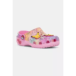 Crocs papuci copii CROCS CLASSIC PIKACHU PINK CLOG culoarea roz, 211229 imagine