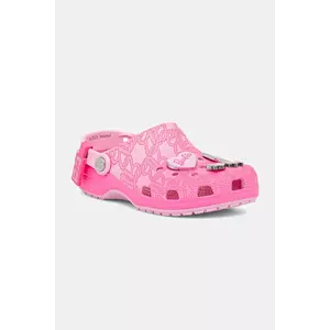 Crocs papuci Classic Mattel Pink Barbie Clog culoarea roz, 211405 imagine