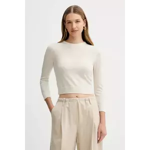 Liviana Conti pulover de lână culoarea bej, light, L5WA06 imagine