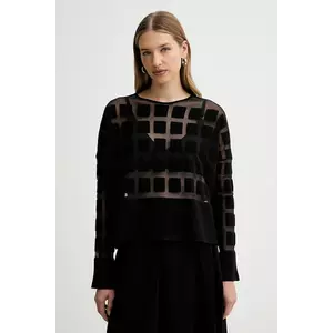 Liviana Conti pulover de lână culoarea negru, light, L5WA79 imagine