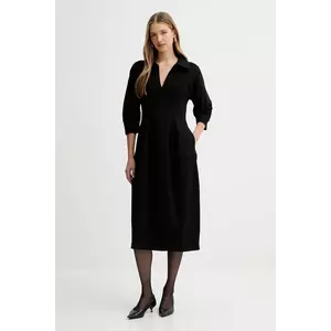 Liviana Conti rochie culoarea negru, midi, evazati, L5WI39 imagine