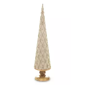 pom de crăciun decorativ 54 x 12 x 12 cm culoarea bej imagine