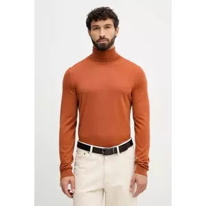 BOSS pulover de lână culoarea gri, light, cu guler, 50468262 imagine