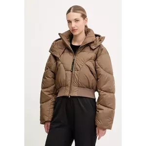 adidas by Stella McCartney geacă ASMC Crop culoarea maro, de iarna, JM3652 imagine