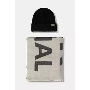 Barbour palarie si esarfa culoarea negru, LGS0099 imagine