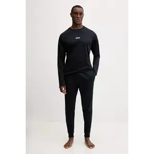 BOSS pijamale de bumbac culoarea bleumarin, cu imprimeu, 50550547 imagine