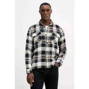 Barbour cămașă din bumbac GRASMOOR culoarea bleumarin, cu guler clasic, relaxed, MSH5646 imagine