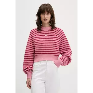 Tommy Jeans pulover din amestec de lână culoarea roz, DW0DW21677 imagine