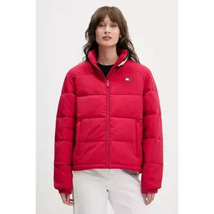 Tommy Jeans geacă culoarea bordo, de iarnă, DW0DW21621 imagine