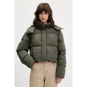 Tommy Jeans geacă de puf culoarea verde, de iarna, oversize, DW0DW21624 imagine