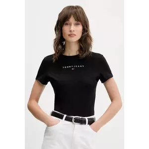 Tommy Jeans tricou din bumbac culoarea negru, DW0DW21550 imagine