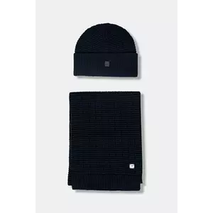 Joop! pălărie și eșarfă din lână culoarea bleumarin, 30048148 imagine