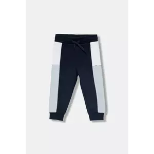 BOSS pantaloni de trening pentru bebeluși culoarea bleumarin, cu imprimeu, J52429 imagine