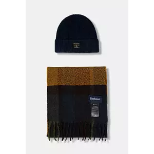 Barbour palarie si esarfa culoarea verde, MGS0095 imagine