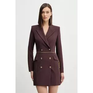 Elisabetta Franchi rochie culoarea bordo, mini, drept, AB89657E2 imagine