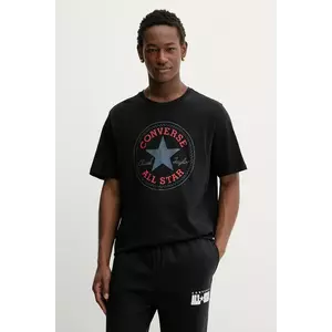 Converse tricou din bumbac culoarea negru, cu imprimeu, CVM5T459 imagine