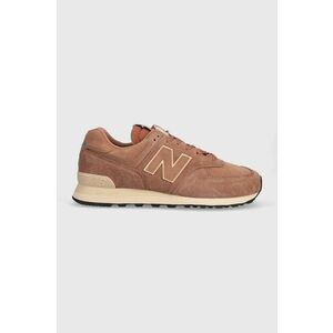 New Balance sneakers din piele intoarsă 574 culoarea maro, U574LWG imagine