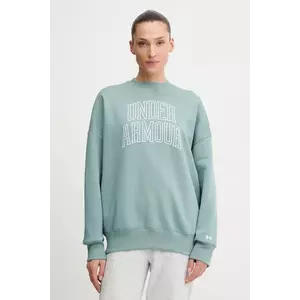 Under Armour bluză Rival culoarea verde, cu imprimeu, 6007880 imagine
