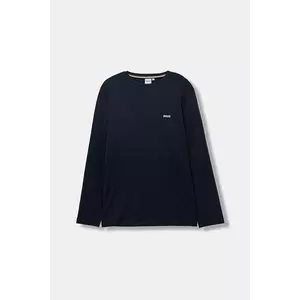 BOSS longsleeve din bumbac pentru copii culoarea bleumarin, cu imprimeu, J52364 imagine