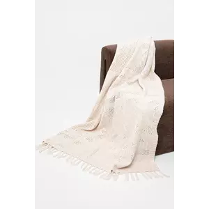 Medicine pătură din amestec de lână culoare bej imagine