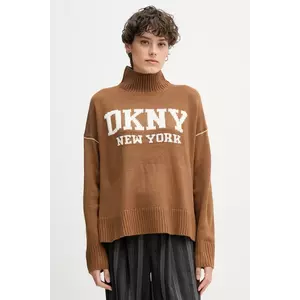 Dkny pulover culoarea negru, cu turtleneck, DJ4R0386 imagine