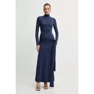 Bardot rochie ALIX culoarea maro, maxi, mulată, 59467DB imagine