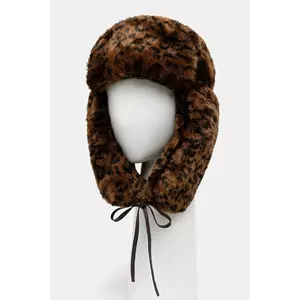 Kangol căciulă Leopard Trapper culoarea maro, din tricot gros K4266ST.LEOPARD-LEOPARD imagine