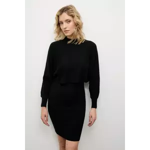 Answear.LAB rochie si pulover culoarea negru imagine
