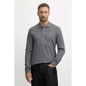 Lacoste longsleeve din bumbac culoarea gri, uni, L1313 imagine
