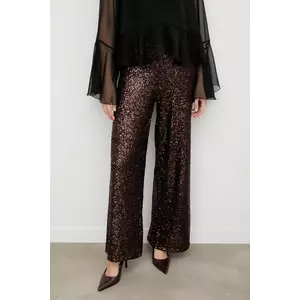 Answear.LAB pantaloni culoarea maro, lat, high waist imagine