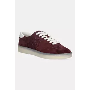 Tory Burch sneakers din piele întoarsă Phoenix Sneaker culoarea bordo, 166688.600 imagine