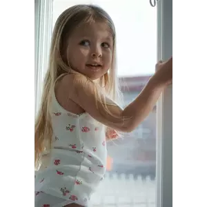 Konges Sløjd set de bumbac pentru copii MINNIE UNDERWEAR GOTS culoarea alb, KS3021 imagine