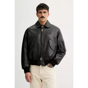 Kenzo geaca de piele culoarea negru, de tranzitie, FF55LB1430AD.99 imagine