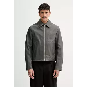 Kenzo geaca de piele culoarea gri, de tranzitie, FF55LB1440AB.96 imagine