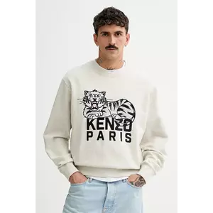 Kenzo hanorac de bumbac barbati, culoarea gri, cu imprimeu, FF55SW2634MF.93 imagine