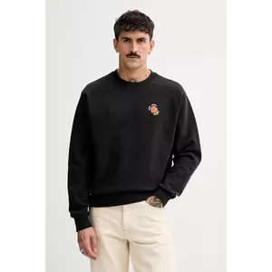 Kenzo hanorac de bumbac Pop barbati, culoarea negru, cu imprimeu, FF55SW2674MC.99J imagine