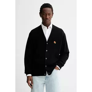 Kenzo cardigan din lana Pop barbati, culoarea negru, FF55CA7263LB.99J imagine