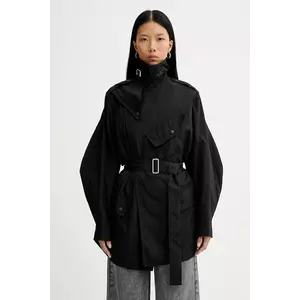 Kenzo palton femei, culoarea negru, de tranzitie, desfacut, FF52MA2269OK.99 imagine