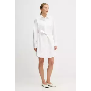 Kenzo rochie din bumbac culoarea alb, mini, dreaptă, FF52RO4059LO.01 imagine