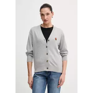Kenzo cardigan din lână Pop femei, culoarea gri, light, FF52CA4833LB.93 imagine