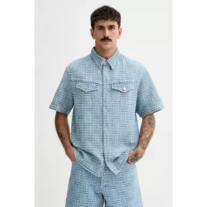Kenzo cămașă din denim bărbați, cu guler clasic, relaxed, FF55DC1026J4.DB imagine