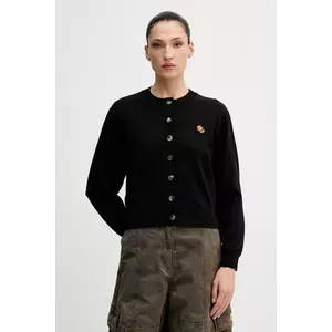Kenzo cardigan din lână Pop femei, culoarea negru, light, FF52CA4823LB.99J imagine