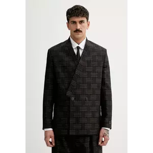 Kenzo geaca de lana barbati, culoarea maro, FF55VE1309JT.90 imagine