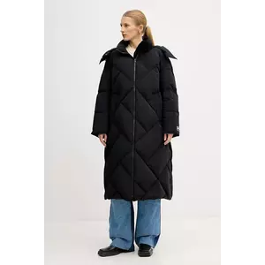 Kenzo geacă de puf Long Down Jacket femei, culoarea negru, de iarnă, FE62OU1229NH.99 imagine