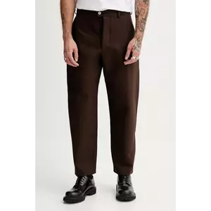 Kenzo pantaloni barbati, culoarea maro, drept, FF55PA3659GB.90 imagine
