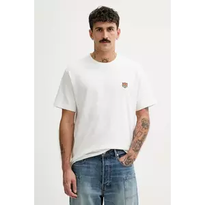 Kenzo tricou din bumbac Happy Tiger barbati, culoarea alb, cu imprimeu, FF55TS5274SG.02 imagine