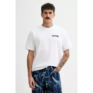 Kenzo tricou din bumbac Boke Flower 2.0 bărbați, culoarea alb, cu imprimeu, FF55TS4894SG.01 imagine
